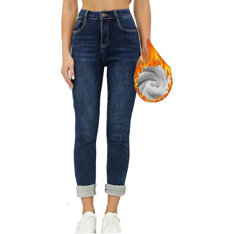 Fleecegefütterte Damen Winter-Thermo-Jeans – Hannah