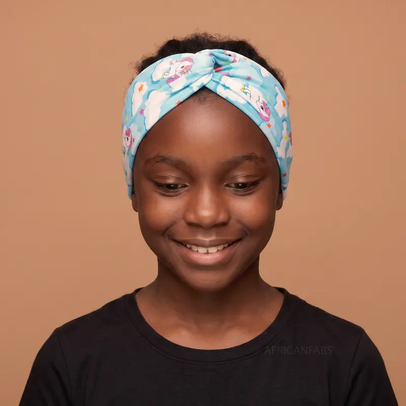 Flexible Metal Wire Headband - Blue Unicorns