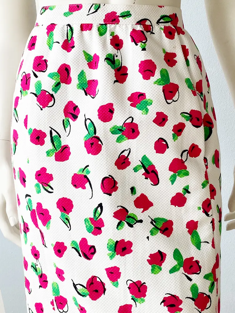Floral katoenen kokerrok