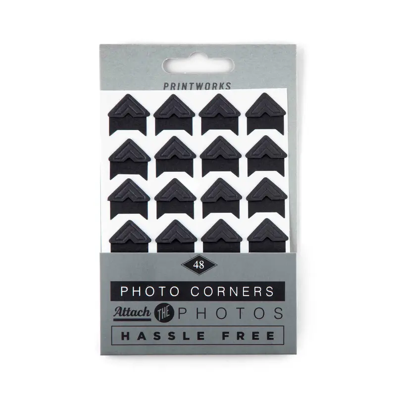 Fotohoekjes Zwart voor Fotoalbum Printworks | 48 stuks