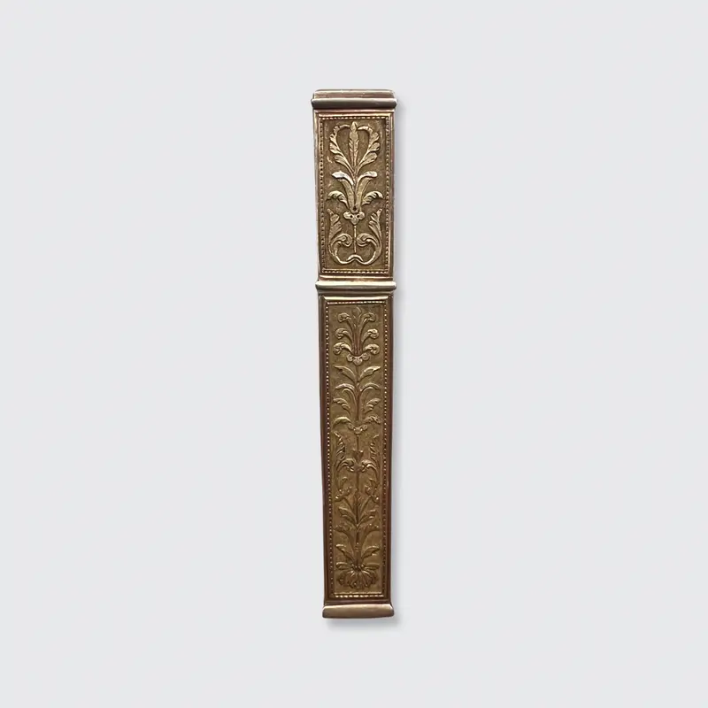 Georgian Chased Gold Bodkin Case