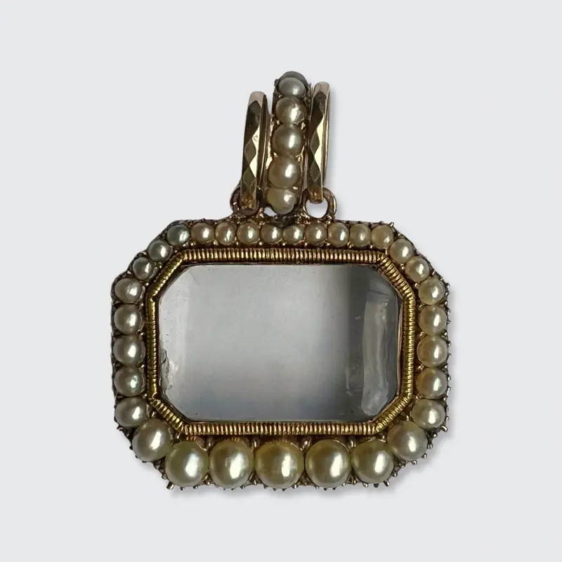 Georgian Hexagonal Pearl Locket
