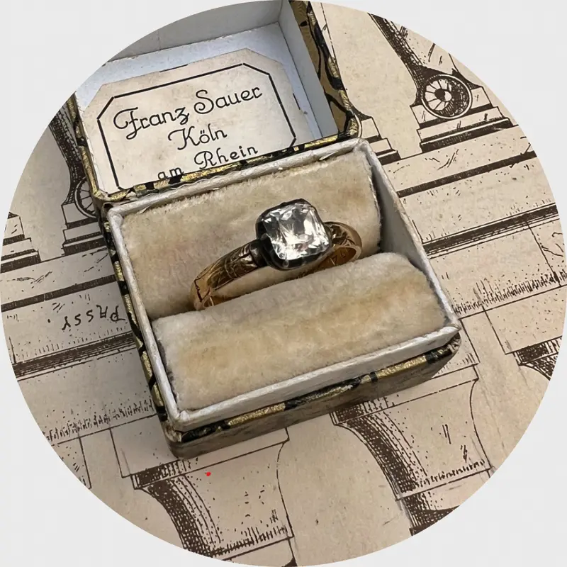 Georgian Paste Solitaire Ring