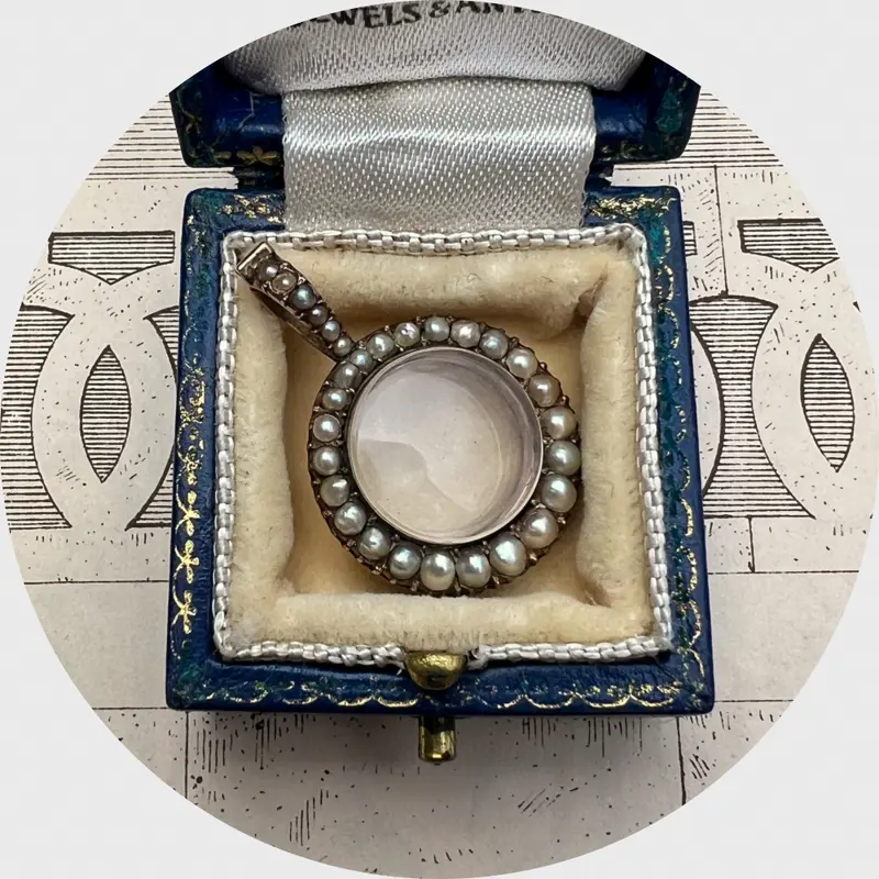 Georgian Round Pearl Locket