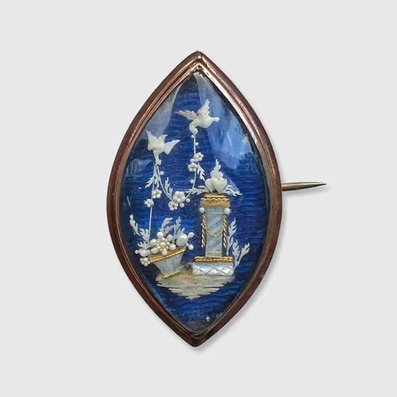 Georgian Seed Pearl Wedding Brooch