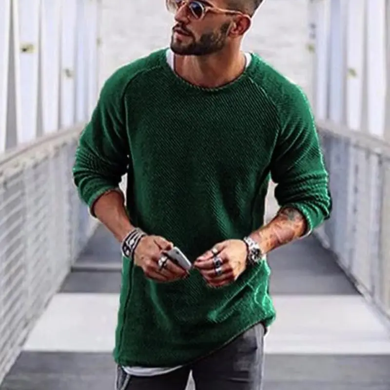 GermanEthansShirt I Herbstlicher Langer Pullover für Männer