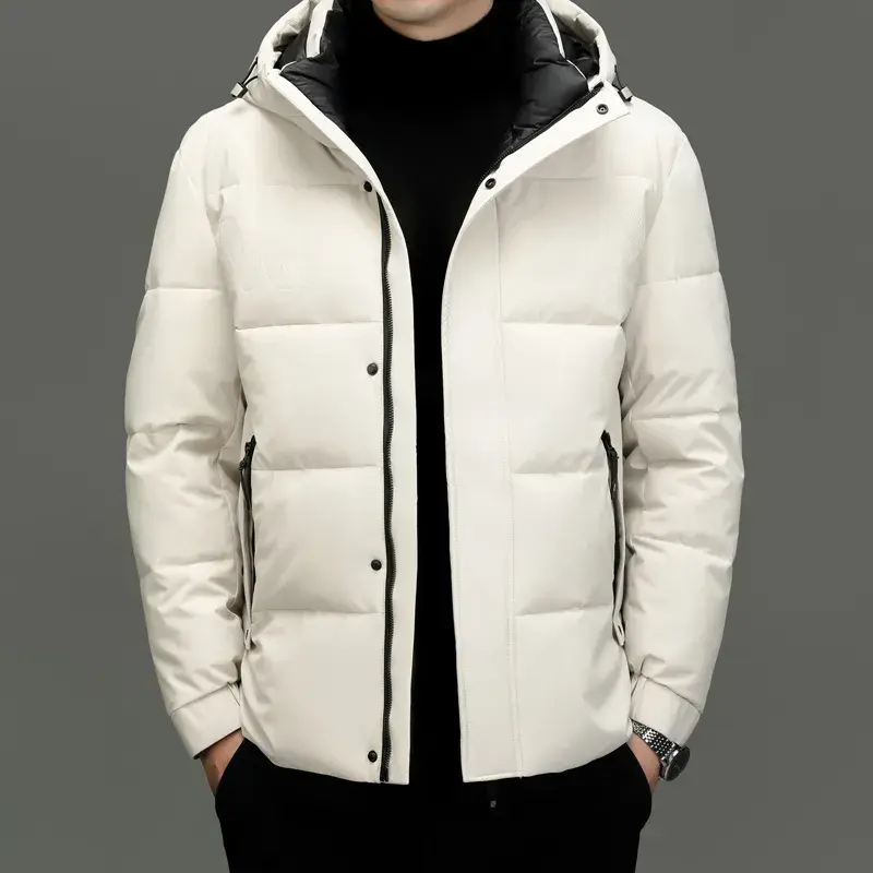 Gesteppte Winter-Herrenjacke mit Kapuze - Milo