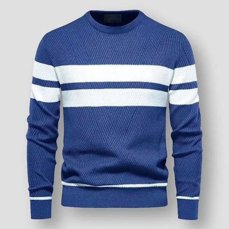 Gestreifter Herrenpullover – Sebastian Winteredition