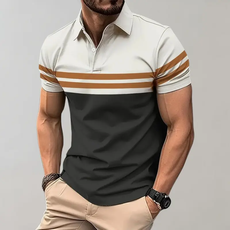 Gestreiftes Herren Poloshirt – Mauro
