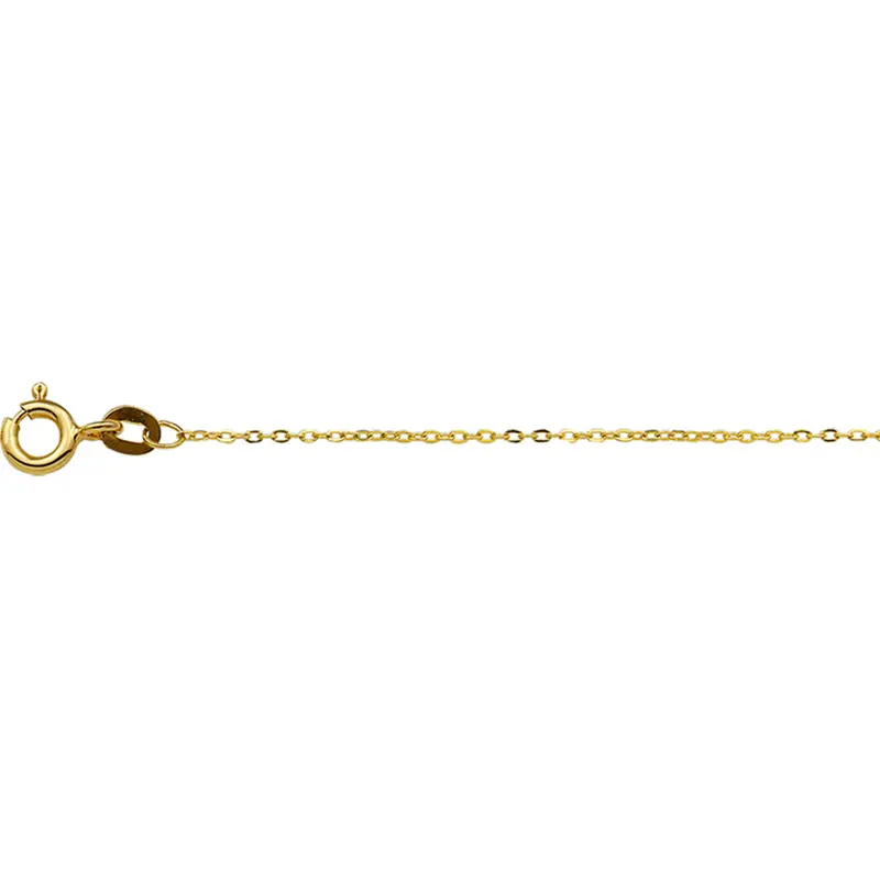'Giana' 14 karaat geelgouden anker halsketting plat 1,0 mm