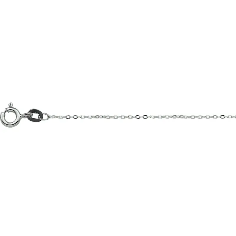 'Giana' 14 karaat witgouden anker halsketting plat 1,0 mm