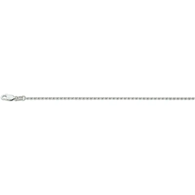 'Giana' 925 gerhodineerd zilveren anker halsketting gediamanteerd 1,7 mm