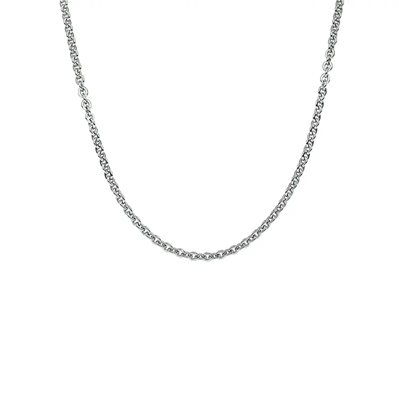 'Giana' 925 gerhodineerd zilveren anker halsketting plat 1,4 mm