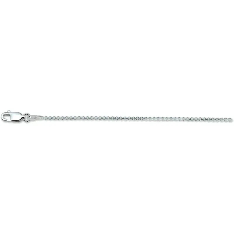 'Giana' 925 zilveren anker halsketting gediamanteerd 1,3 mm