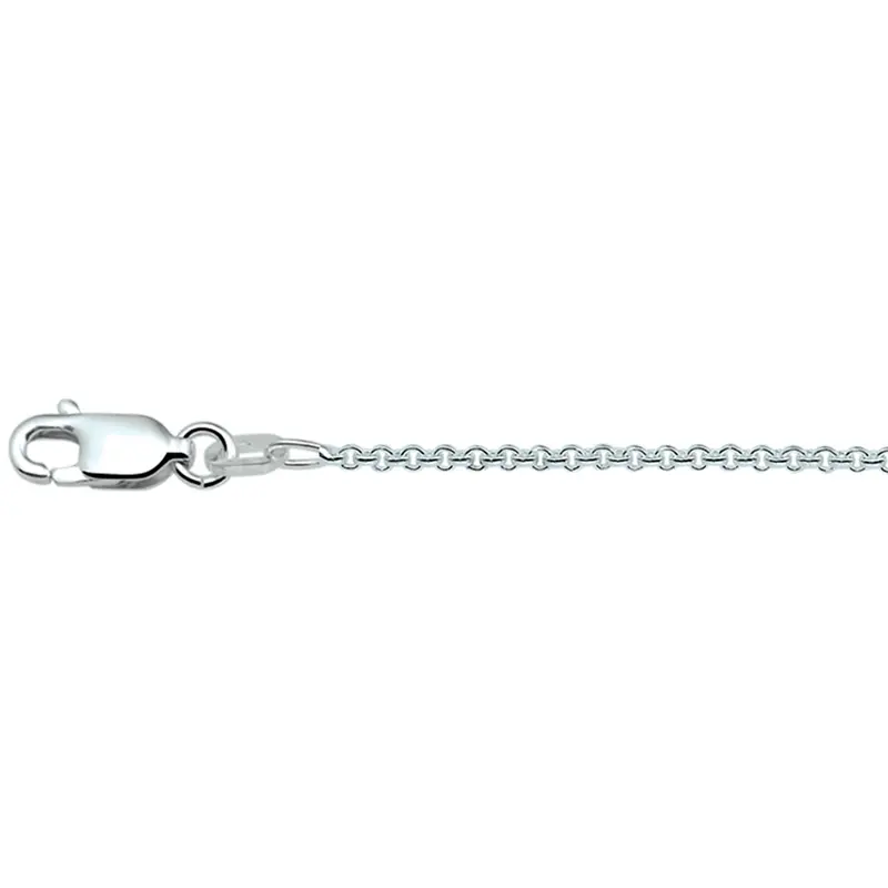 'Giana' 925 zilveren anker halsketting rond 1,5 mm