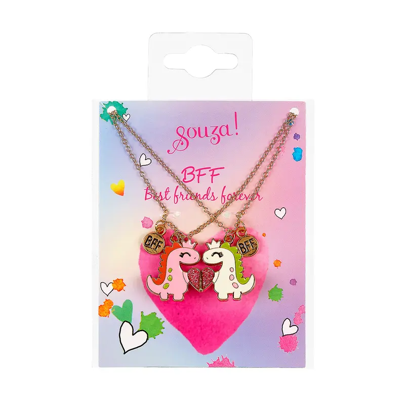 Giftpack BFF Dino, 2 necklaces (2 pcs/card, 1 card)