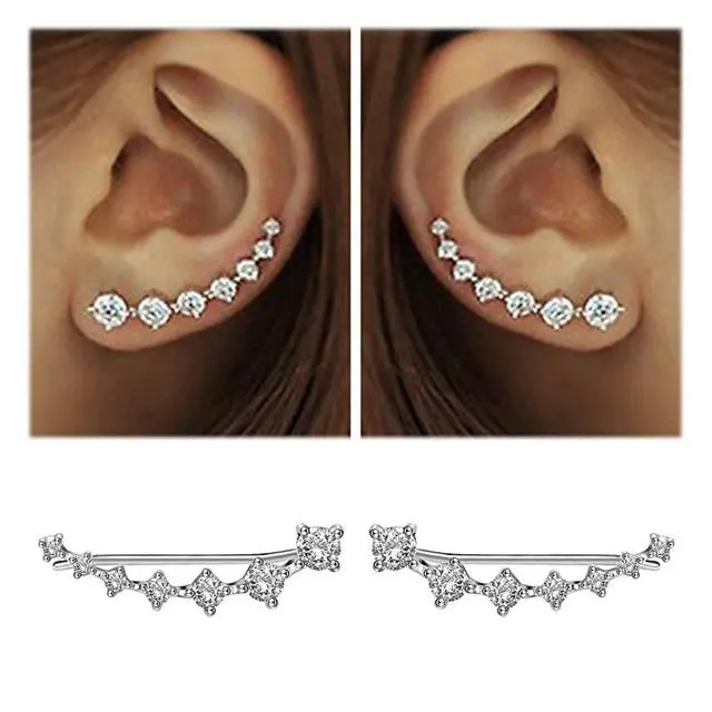 Glamour | Glänzender Zirkon 925 Sterling Silber Ohrring