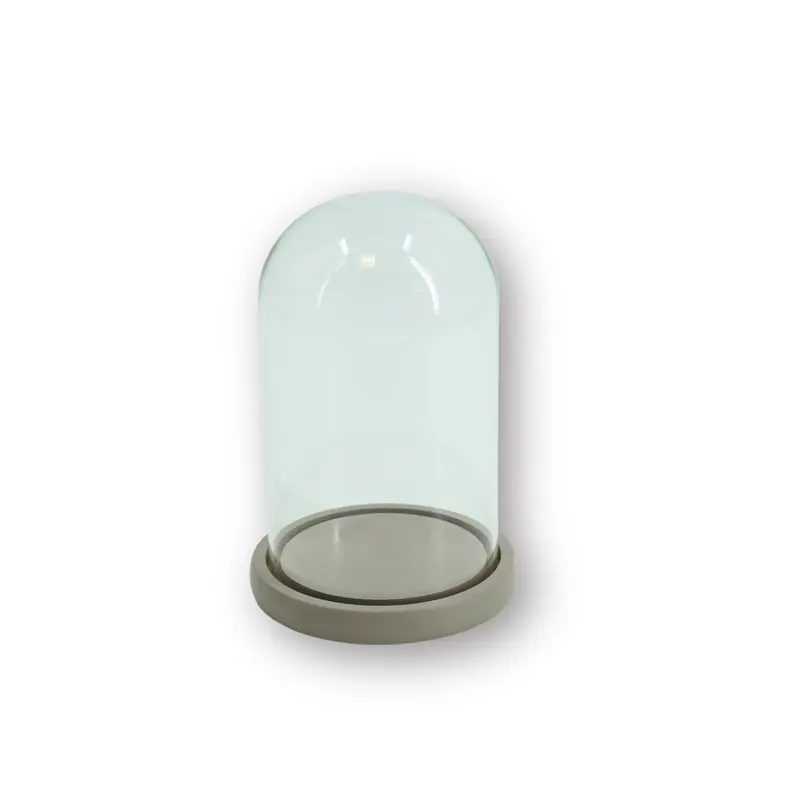Glazen stolp - Zand - 14x14x22cm