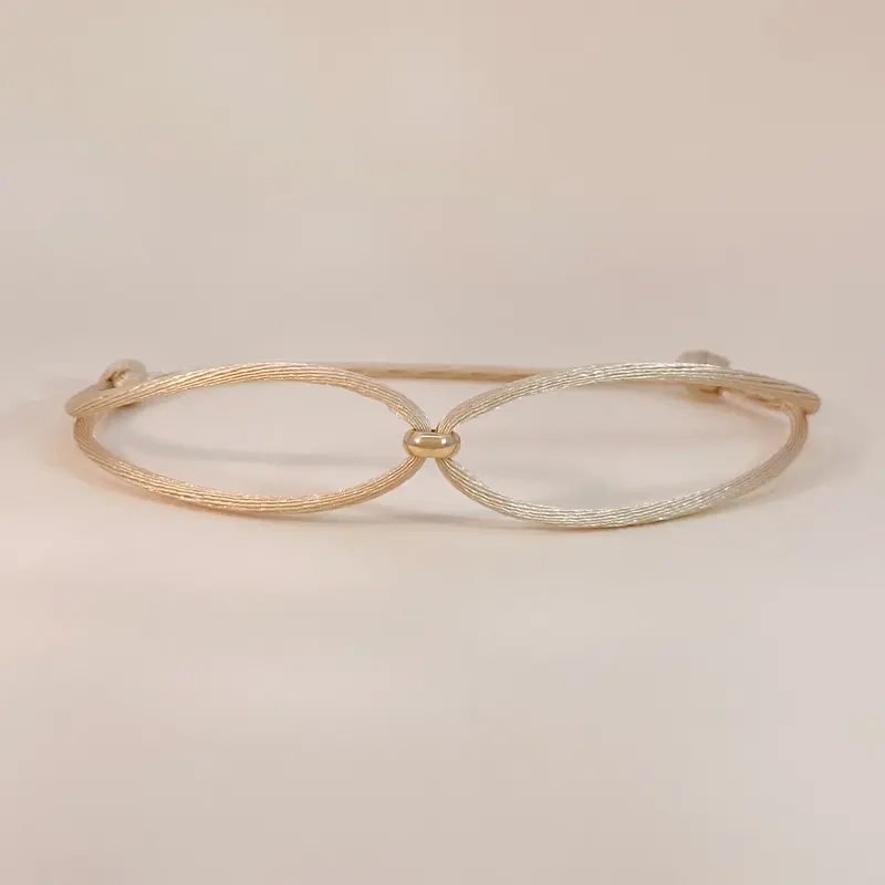Gold Bead on Satin Bracelet