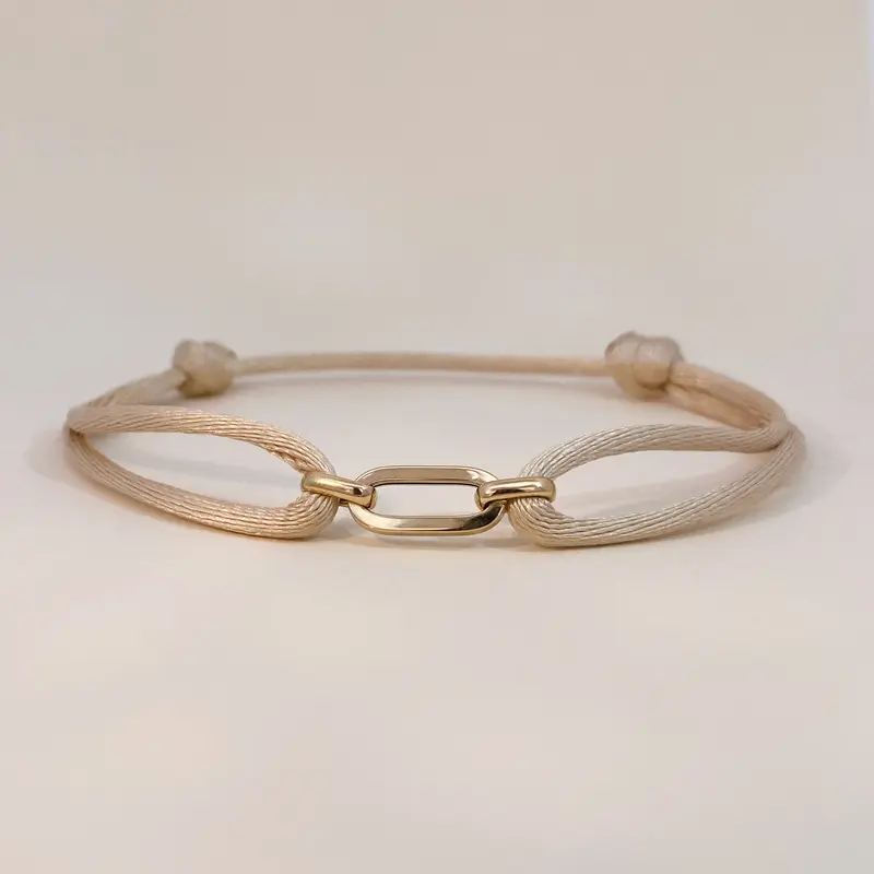 Golden Link Satin Bracelet