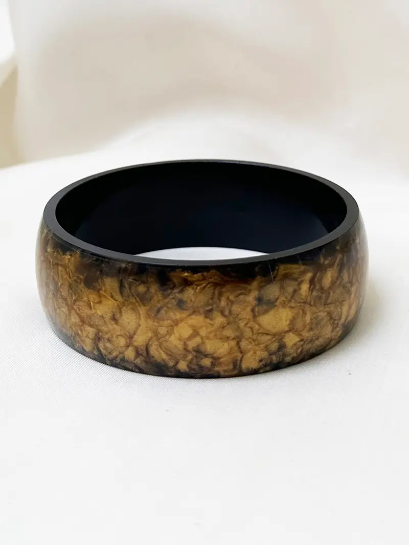 Goud/zwarte bangle