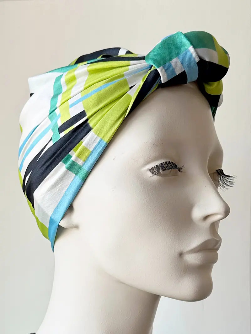 Grafische zijden Bonbons turban