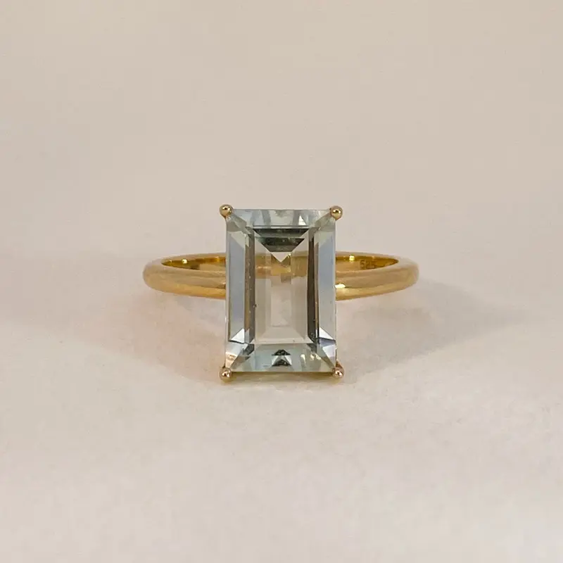 Green Amethyst Statement Ring