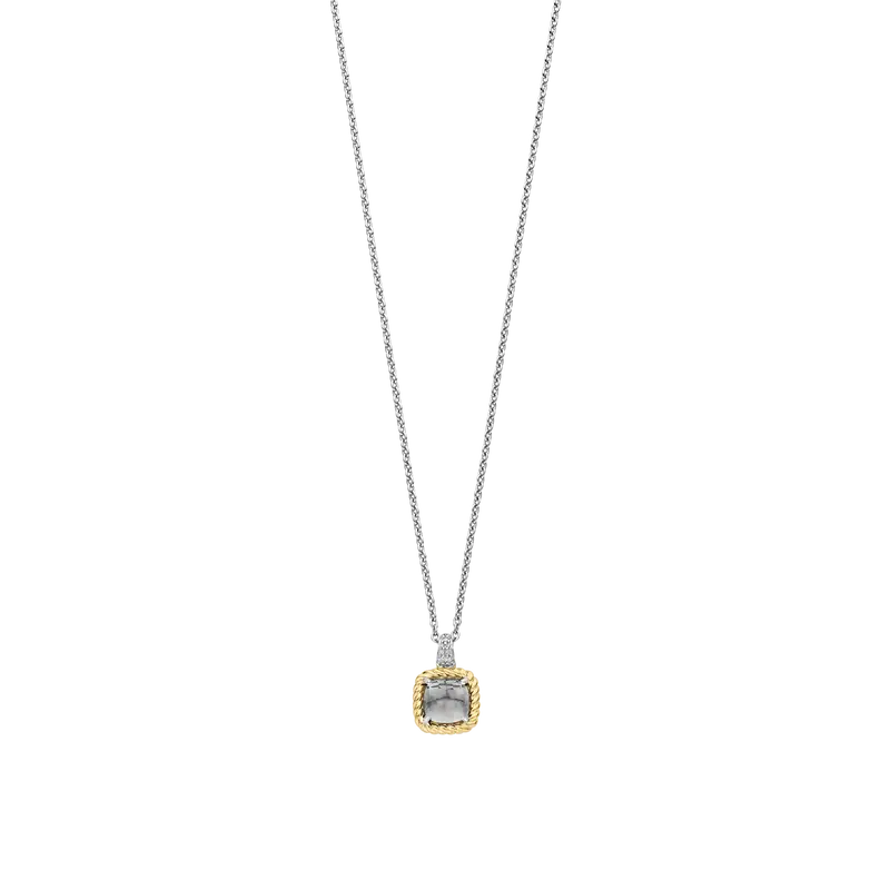 Grey Zirconia Cushion Necklace