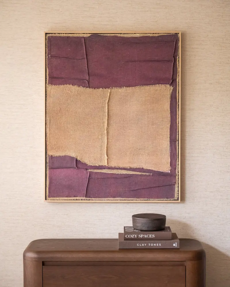 Groot Schilderij Hessian Linnen Aubergine