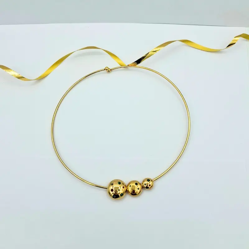 Grossé for Christian Dior Choker Necklace with 3 Spheres