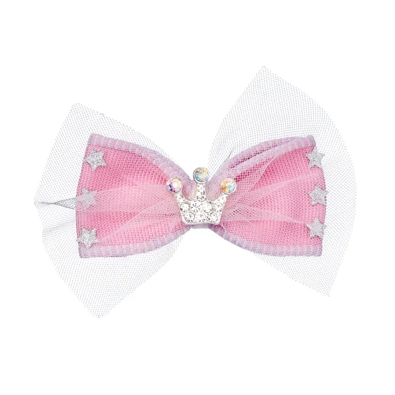 Hair claw Ella bow pink (1 pc/card, 1 card)