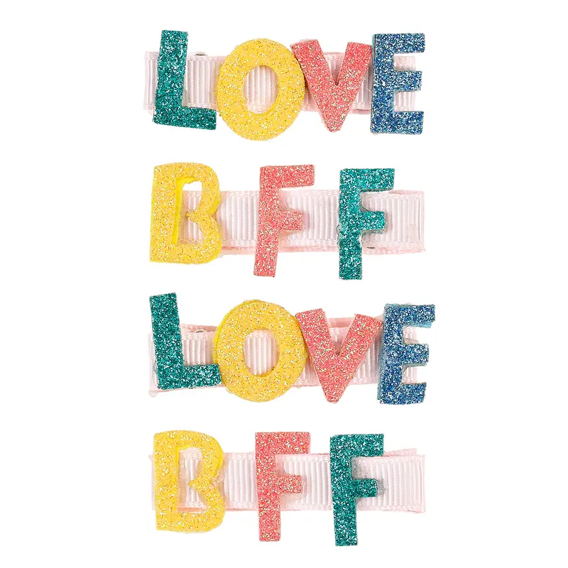 Hair claws BFF (4 pcs/card, 1 card)