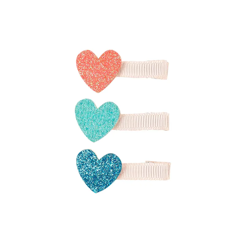 Hair claws Bracha heart (3 pcs/card, 1 card)