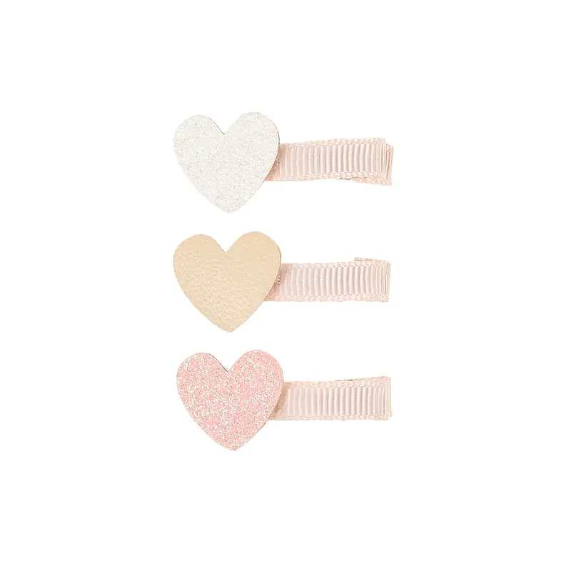 Hair claws Bracha pastel heart (3 pcs/card, 1 card)
