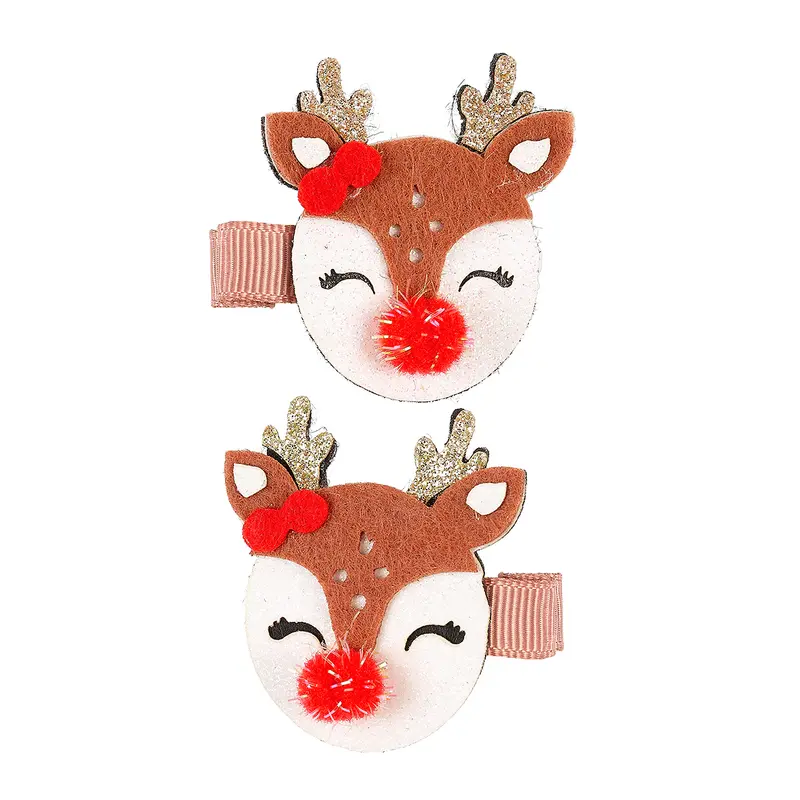 Hair claws Chibi raindeer (2 pcs/card, 1 card)