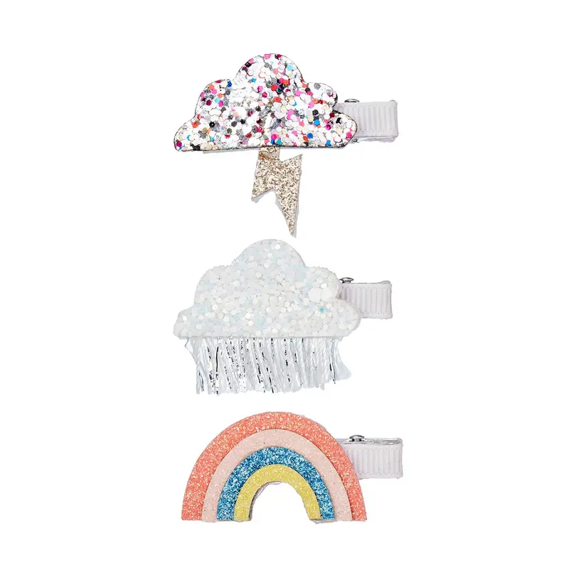 Hair claws Danae cloud (3 pcs/card, 1 card)