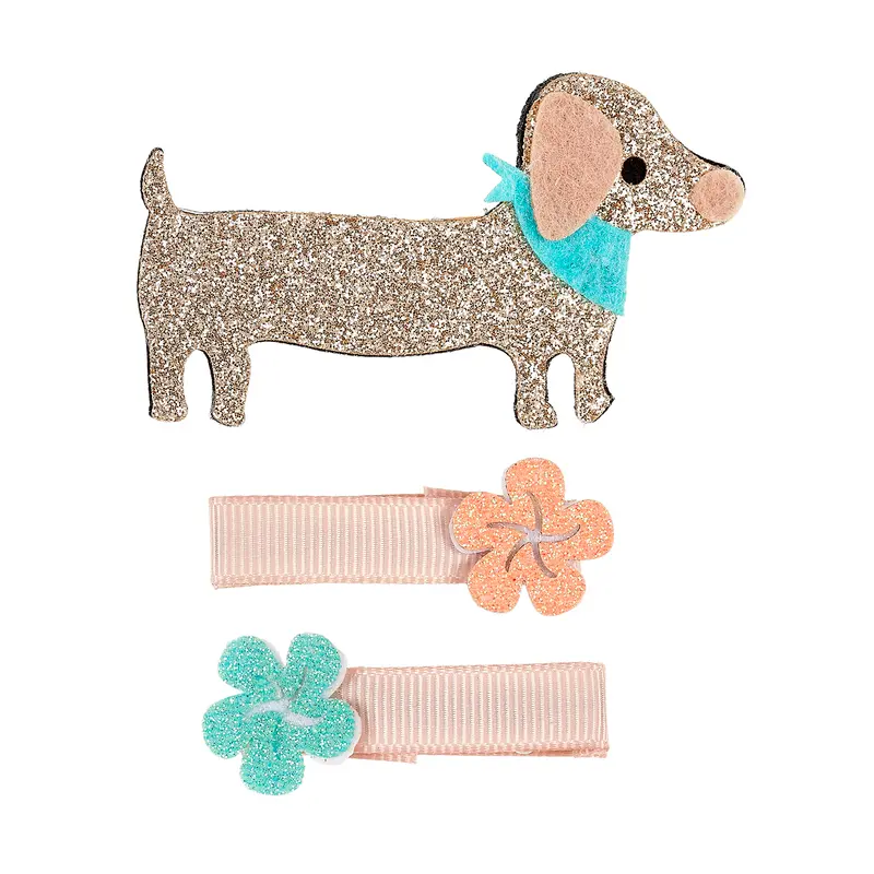 Hair claws Ilja dog (3 pcs/card, 1 card)