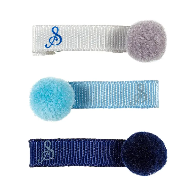 Hair claws Inga, blue (3 pcs/card)