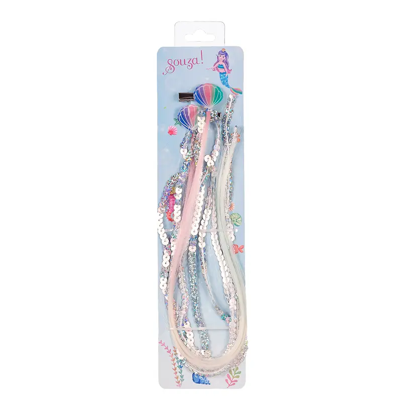 Hair claws Jody shell (2 pcs/card, 1 card)