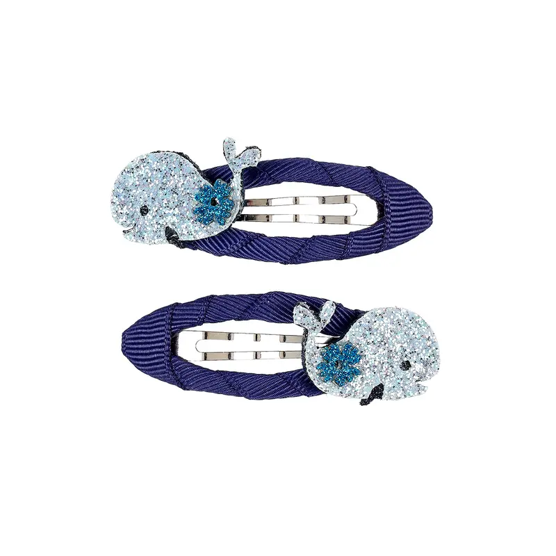 Hair clip Verle dolphin (2 pcs/card, 1 card)