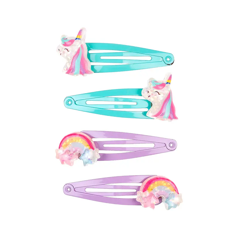 Hair clips Aicha (4 pcs/card, 1 card)