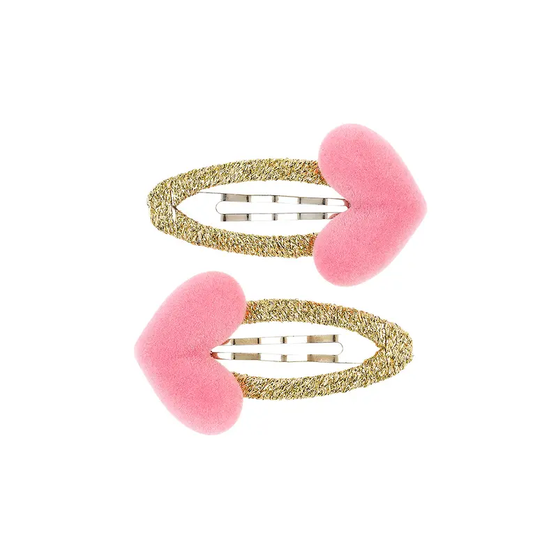 Hair clips Aty heart (2 pcs/card, 1 card)