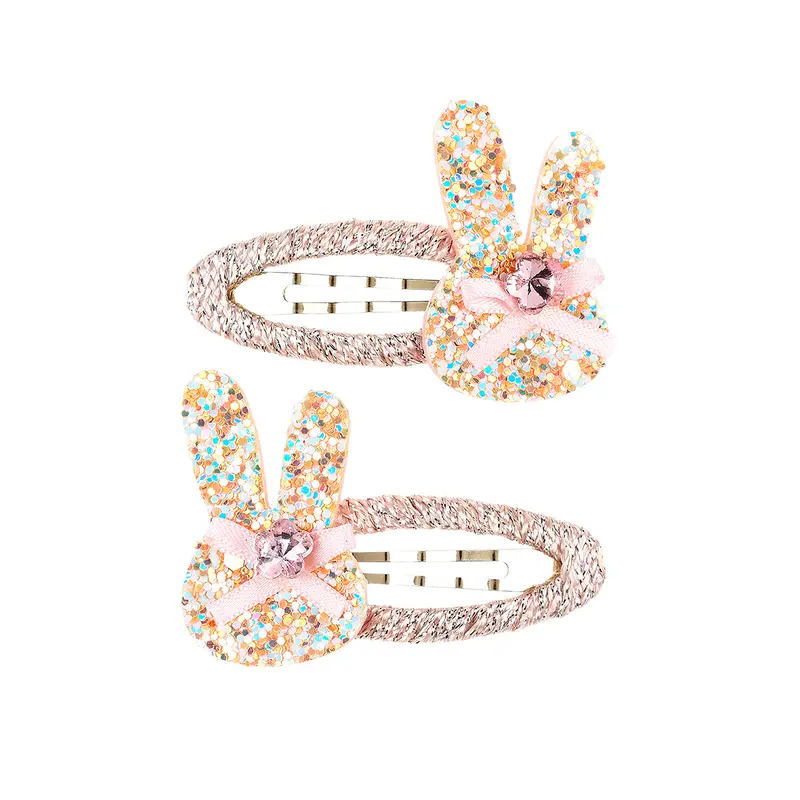 Hair clips Bess rabbit (2 pcs/card, 1 card)