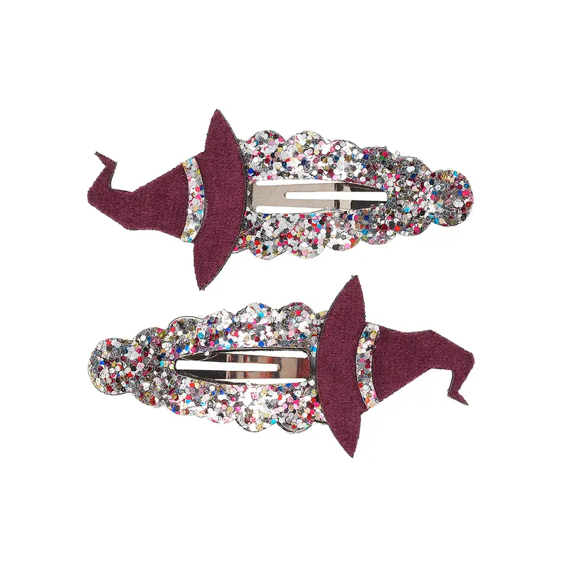 Hair clips Hexa purple (2 pcs/card, 1 card)