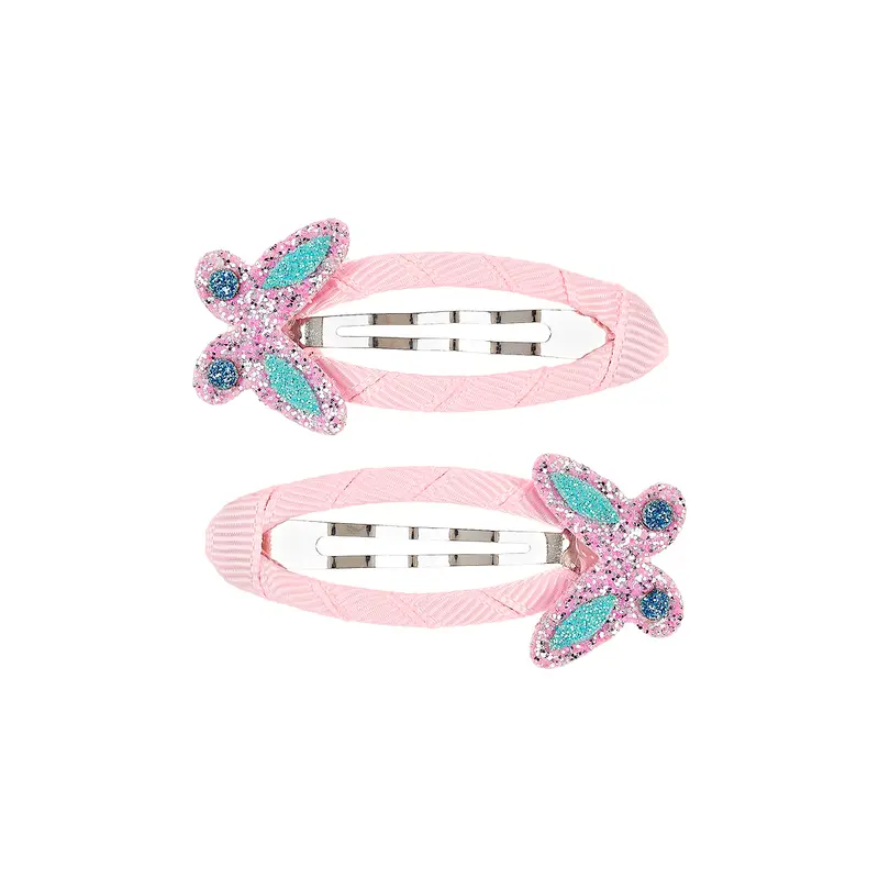Hair clips Nella butterfly (2 pcs/card, 1 card)