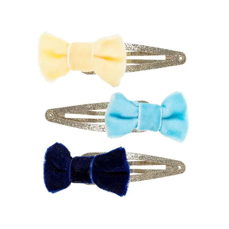 Hair clips Olda bow (3 pcs/card, 1 card)
