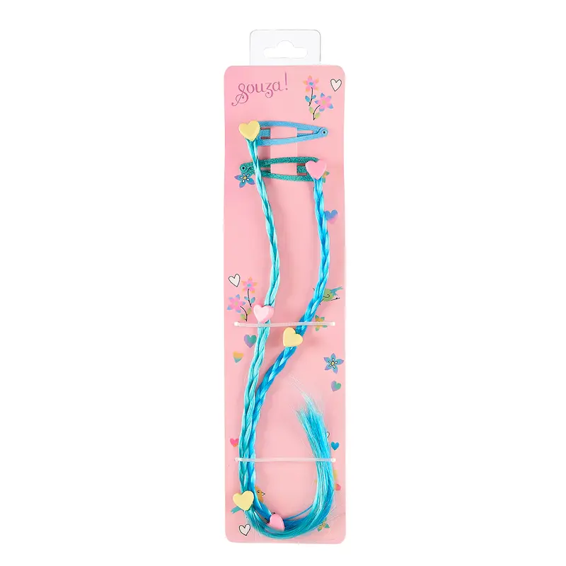 Hair clips Ulla blue (2 pcs/card, 1 card)