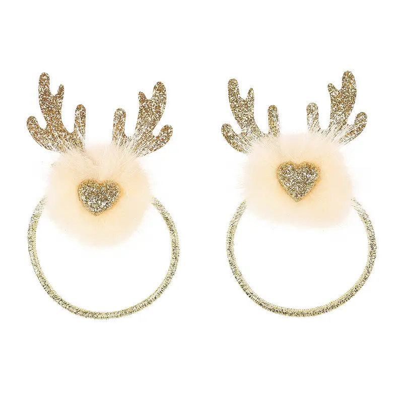 Hair elastics Zona reindeer (2 pcs/card, 1 card)