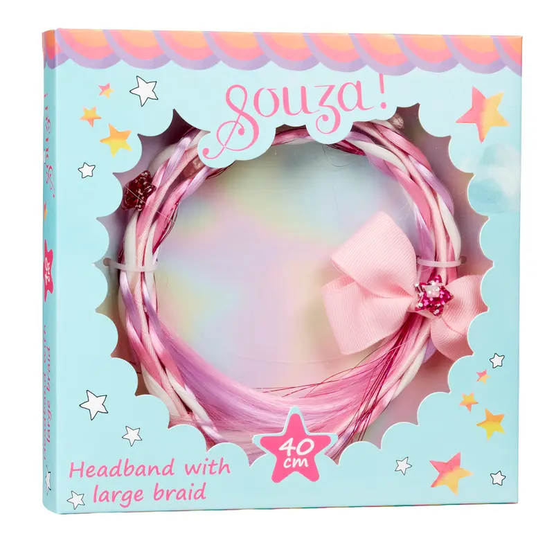 Hairband Fay bow pink (1 box)