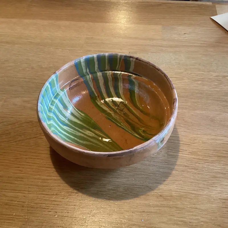 Handgeschilderde bowl oranje